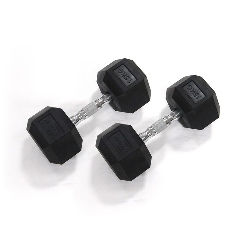 

TA Sport York Hex Dumbbell, 2 x 15KG, Dr5320, Silver/Black