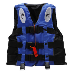 TA Sport Nylon 3-Buckle Vest Jacket, Medium, Blue/Black