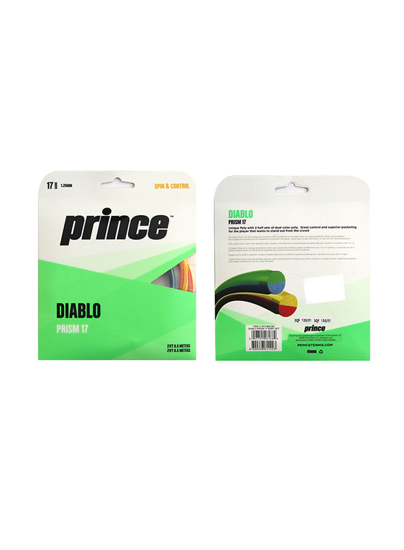 Prince Diablo Prism 17 Tennis String, Multicolour