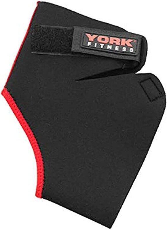 

York Fitness Adjustable Ankle Support Sleeves, 3mm, Black/White