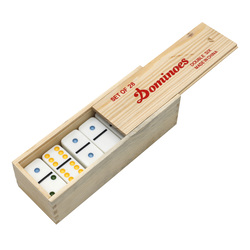 TA Sports Dominoes Wooden Box