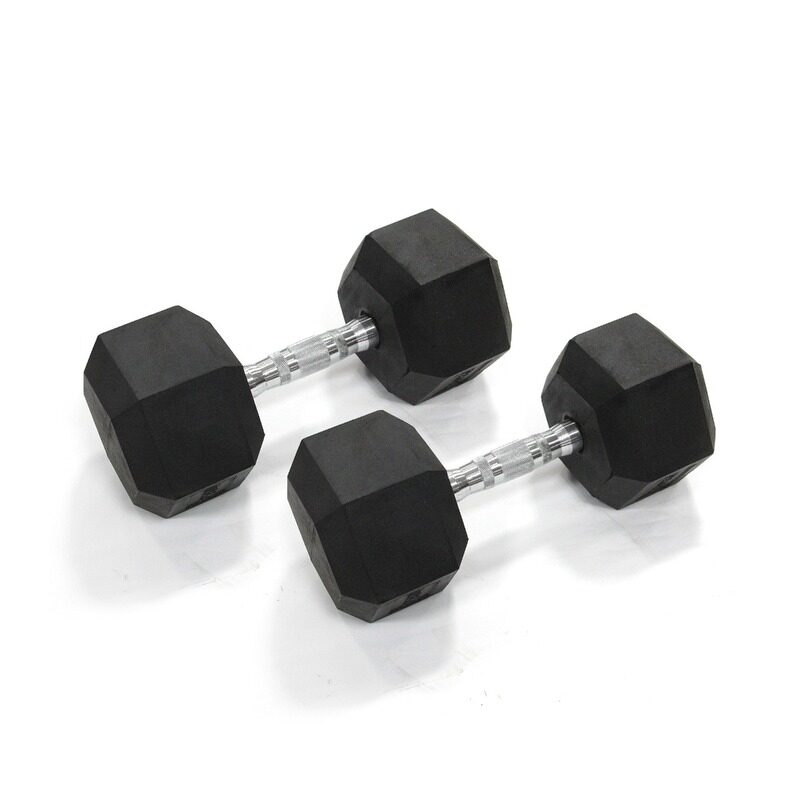 

TA Sport Hex Dumbbell Set, 2 x 17.5KG, Dh5221, Silver/Black