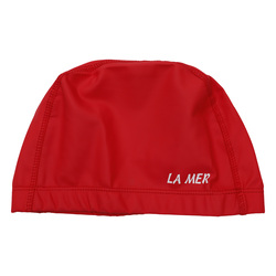 La Mer Pu Senior Wide Band Hair Cap, Red