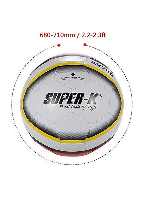 Joerex Super K 2# PVC Soccer Football, Multicolour