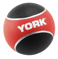 York Fitness Anti-Burst Medicine Ball, 10KG, Black/Red