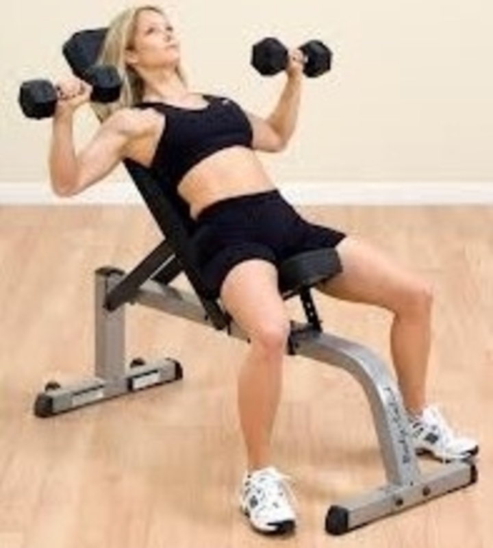 Body Solid Flat & Incline Bench Set, Silver/Black
