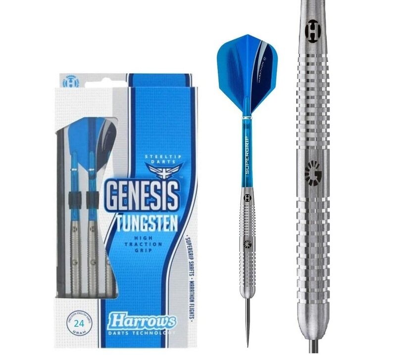 

Harrows 3-Piece Genesis Thungsten Dart Set, 24gm, BD80421-BD80426, Blue