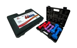 TA Sport Vinyl Dumbbell Set, 10KG, KZ616, Multicolour