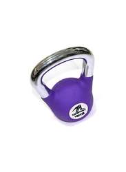 TA Sports Rubber Kettlebell, 4KG, DB2175, Purple/Silver