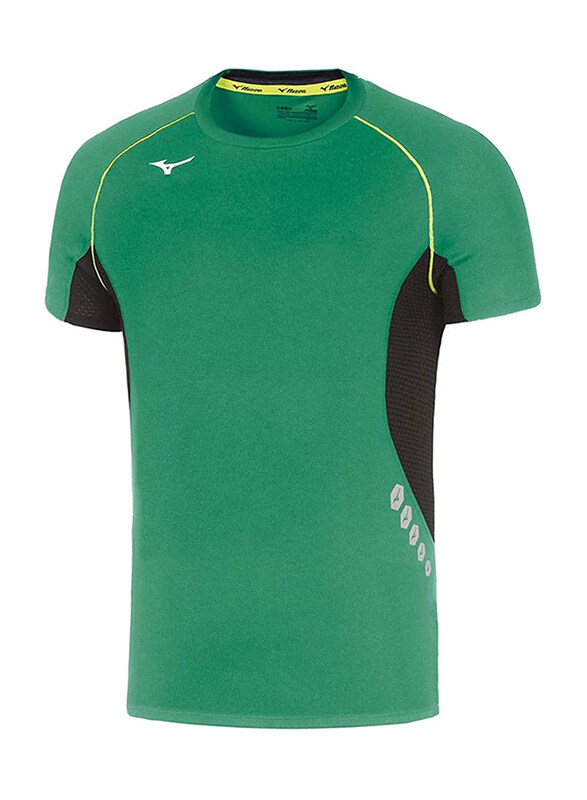 

Mizuno Premium Short Sleeve T-Shirt for Men, Large, Dark Green/Black