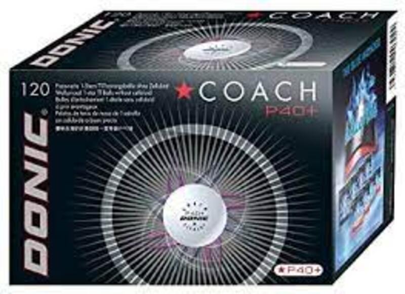 Donic Coach Table Tennis Ball, 120 Pieces, White