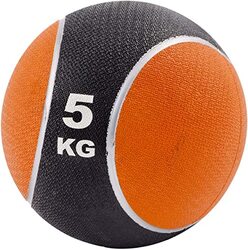 York Fitness Anti-Burst Medicine Ball, 5KG, Black/Orange