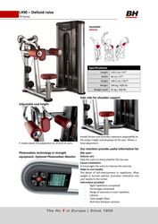 BH Fitness Deltoid Raise, 119.5cm, 13070801, Silver/Red