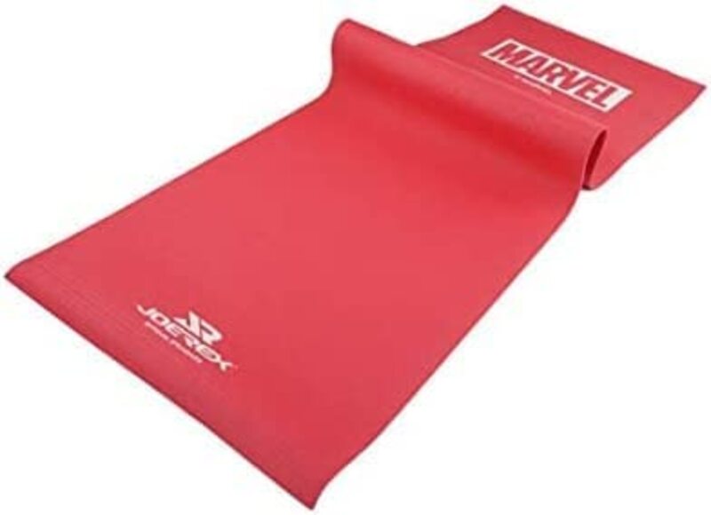 Joerex Marvel PVC Eco Friendly Non Slip Workout Yoga Mat, 10mm, Red