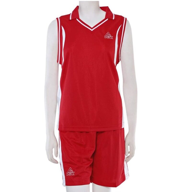 

Peak Large Basketball T-Shirt & Short Set, Red