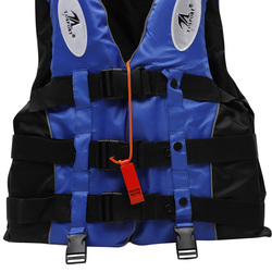 TA Sport Nylon 3-Buckle Vest Jacket, Medium, Blue/Black