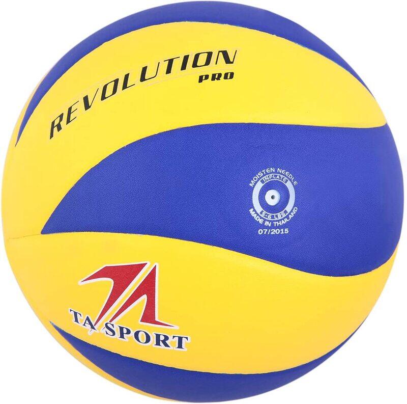 

TA Sports Size-5 Cellular Volleyball Ball, Yellow/Blue