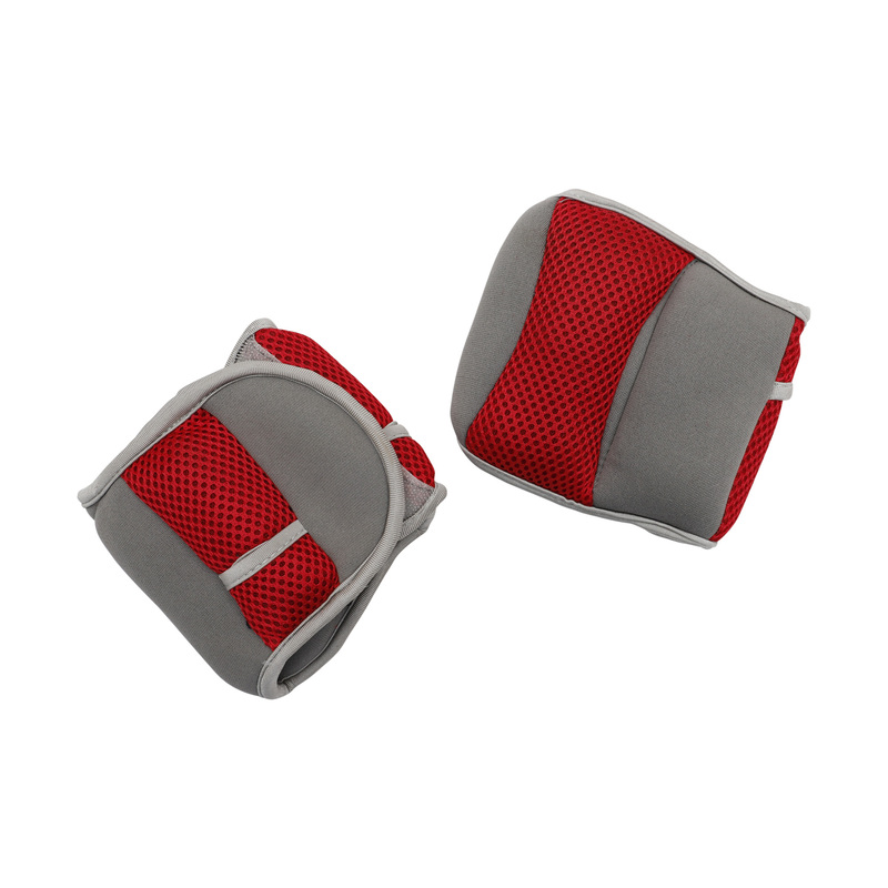 TA Sport Ankle and Wrist Weight Bands, 14040049, 2 x 1KG, Red/Grey