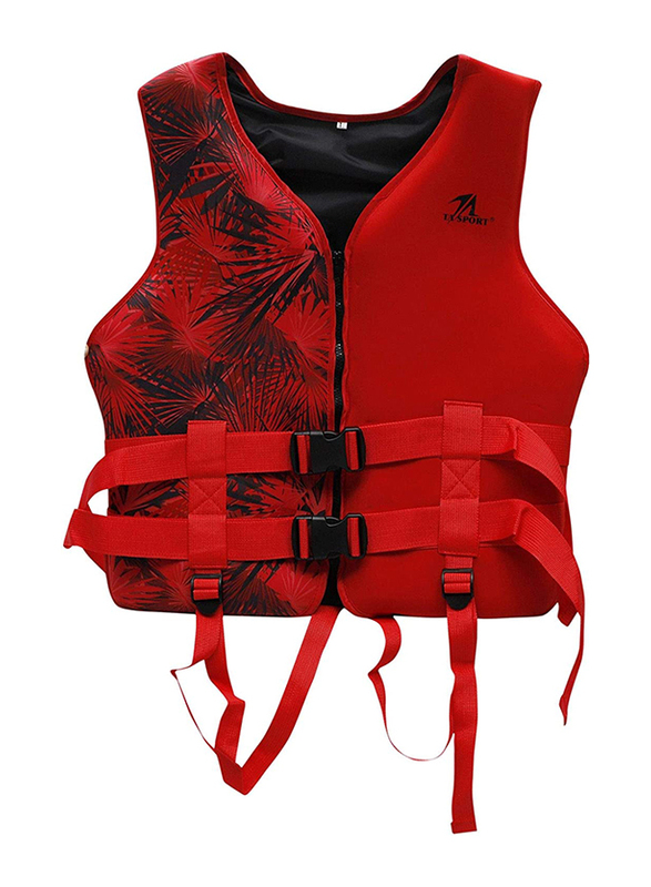 TA Sports Neoprene 2-Buckle Swimming Vest, Medium, Red