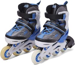 Mesuca Adjustable Inline Roller Skate, 2 Pieces, Size 31-24, Multicolour