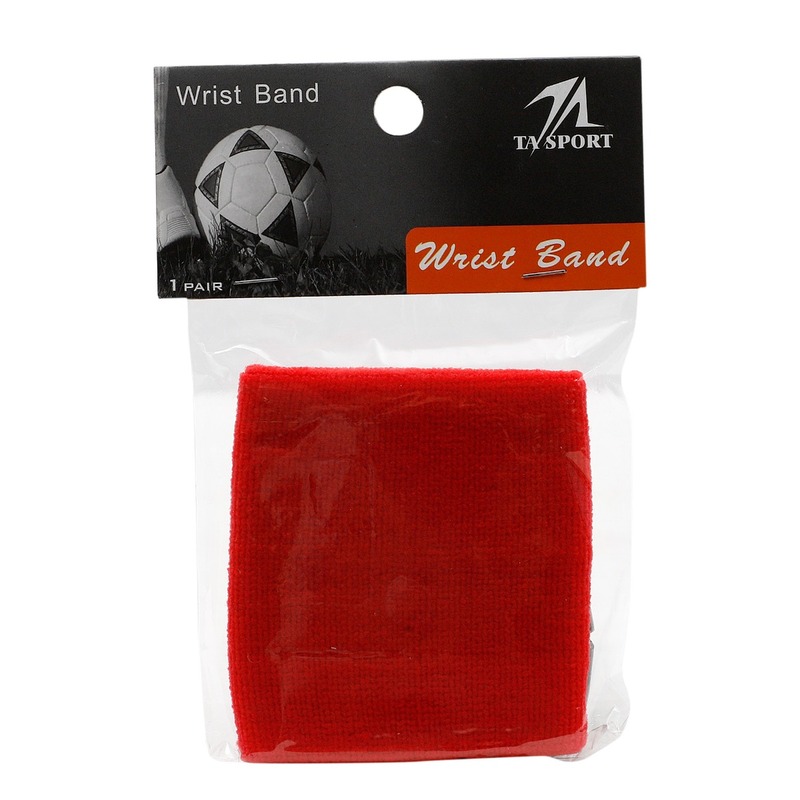 TA Sports Cotton Sweat Wristband, Red