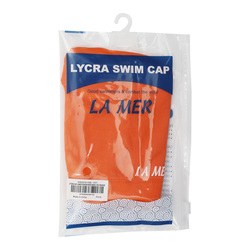 La Mer Lycra Senior Wide Band Swimming Cap, Orange