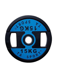 TA Sport Oly Plate Rubber Coated Steel Ring, 15 KG, Dr811, Multicolour