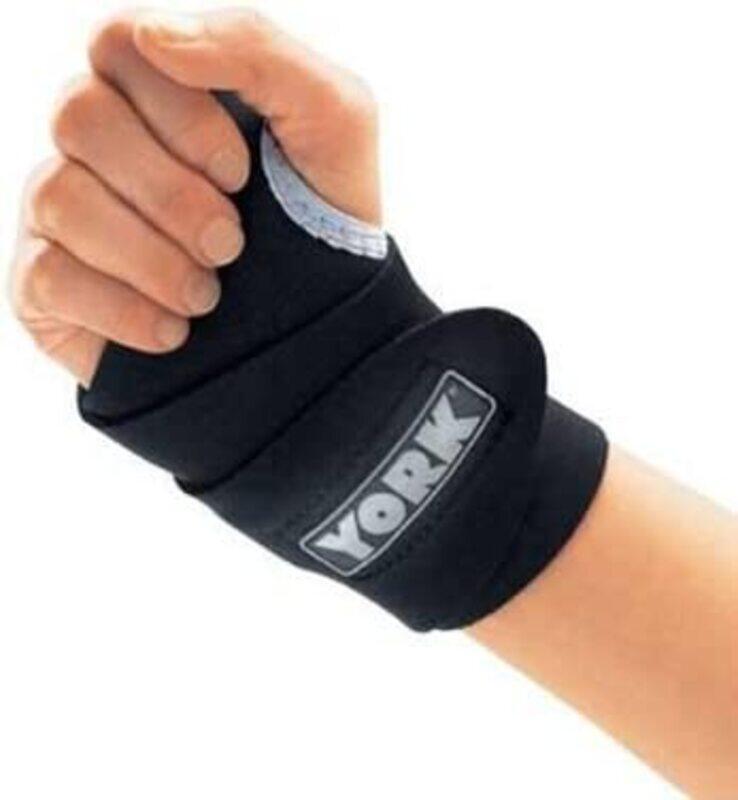 

York Fitness Adjustable Wrist Support Straps, Black