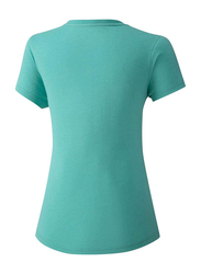 Mizuno Atlantis Cotton Short Sleeve T-Shirt for Women, Large, Teal