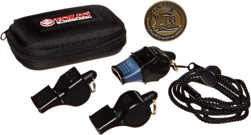 

Fox 40 3-Piece Case Coin Classic Pearl Sonik Blast Lanyard Whistle Set, 6906-0500, Black