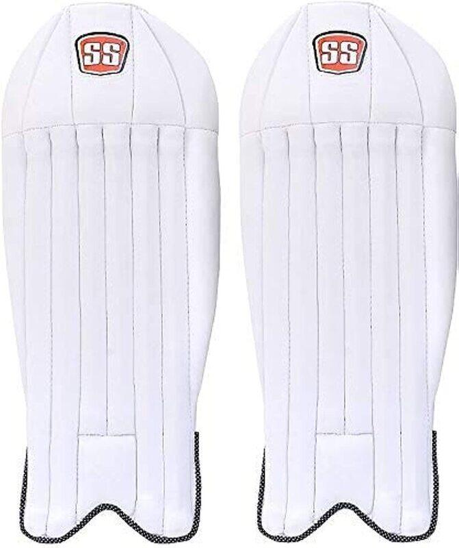 

Karson Free Size Boys Cricket Wicket Keeping Pads, White