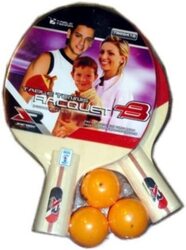 Joerex Short Handle Table Tennis Racket Set, Multicolour