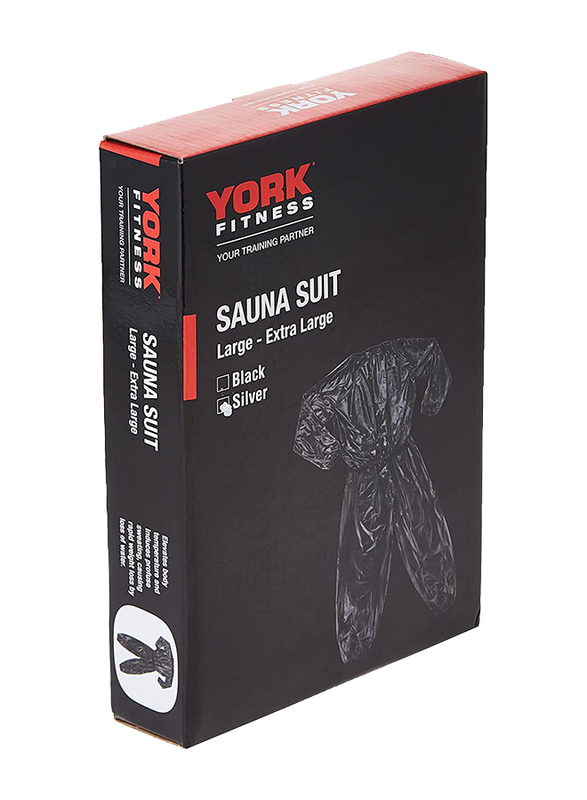York Fitness Sauna Suit, Large-Extra Large, Silver