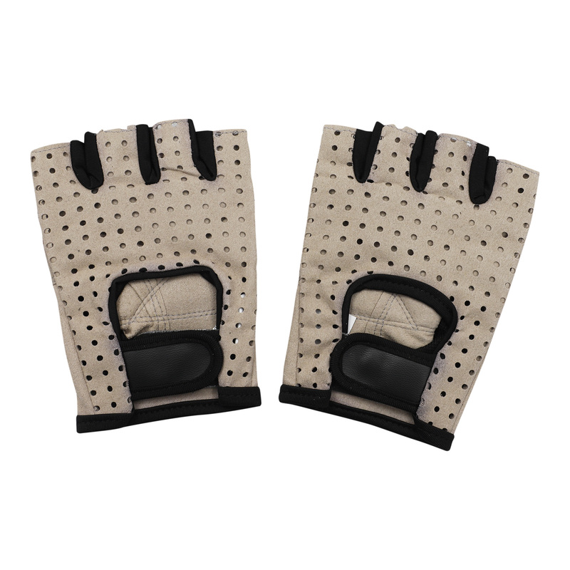 TA Sport Leather Lifting Gloves, Ir97837, Beige