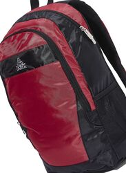 Peak EB55 Solid Design Synthetic Zip Closure Backpack Bag Unisex, Burgundy/Black