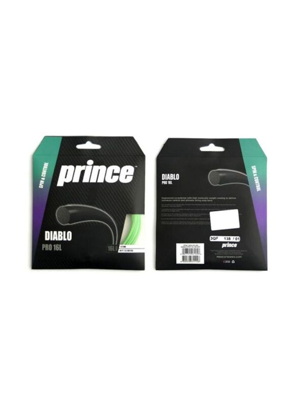 

Prince Diablo Pro 16L Tennis String, 200 Meter, 7J977020080, Black