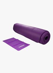York Fitness Pilates Exercise Mat With Band 61 x 183 x 0.80CM, Purple