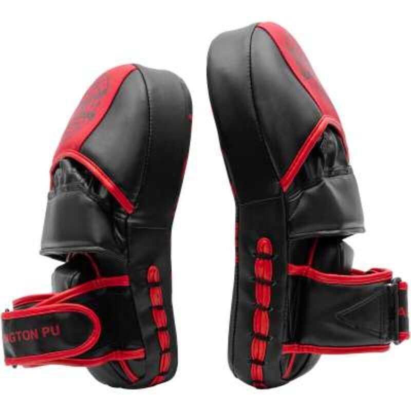 Benlee Artificial Leather Hook & Jab Pads, Black/Red