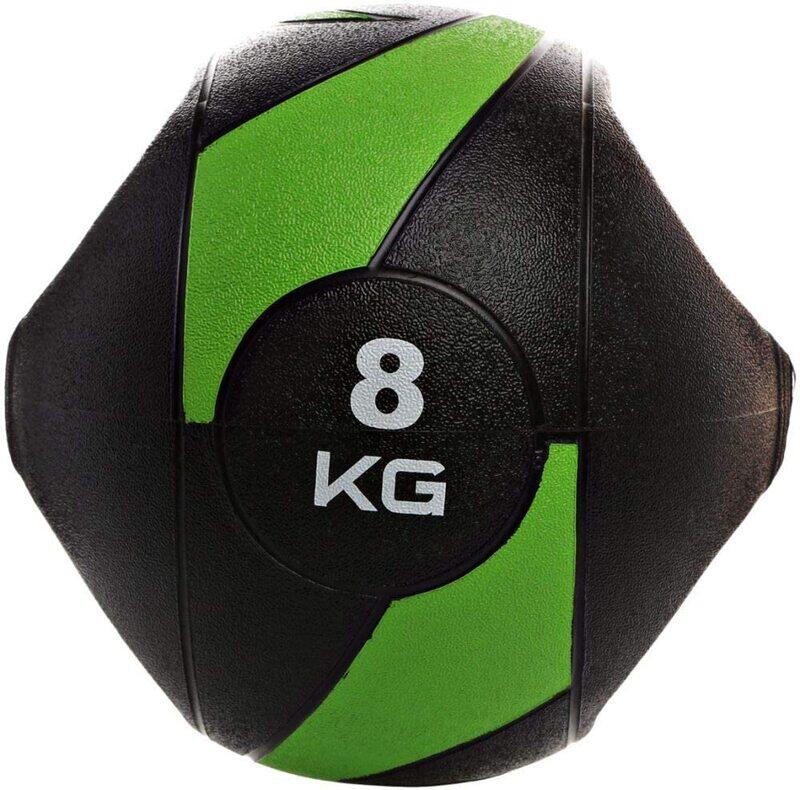 

LiveUp Medicine Ball with Grips, 8Kg, Ls3007A, Green/Black