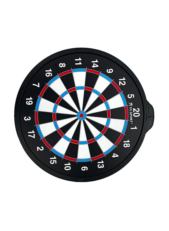 

TA Sport Flocked Magnetic 2 Sides Game Dart Board Set with 6 Steel Tip Darts Pin, BL-27018, Multicolour