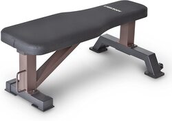 Marcy STB 10101 Fitness Steel Body Flat Bench, Black/Brown