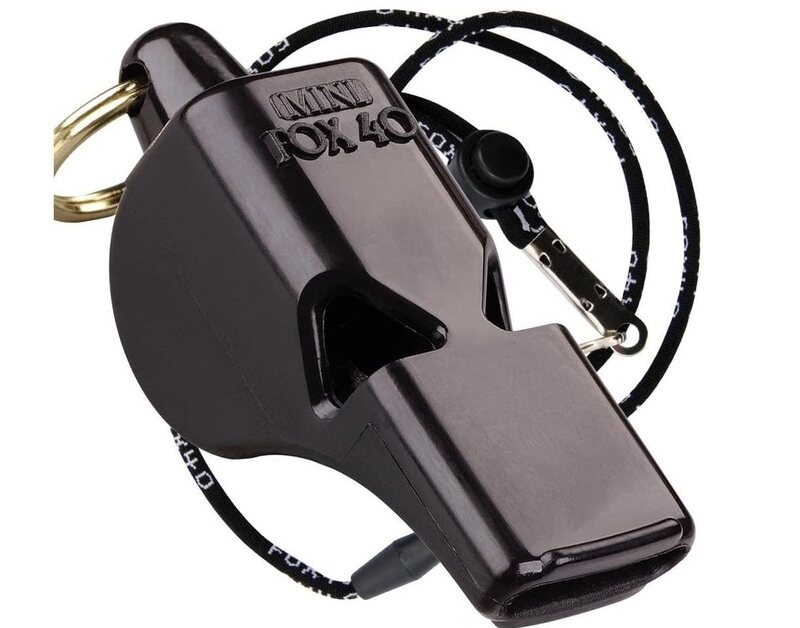 

Fox 40 Mini Safety Linyard Whistle, Black