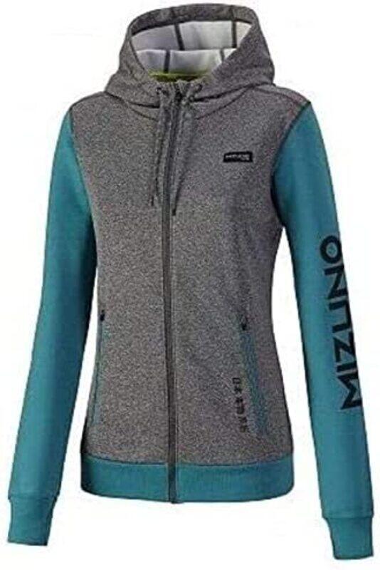 

Mizuno Herit Hooded Jacket for Women, XL, Grey