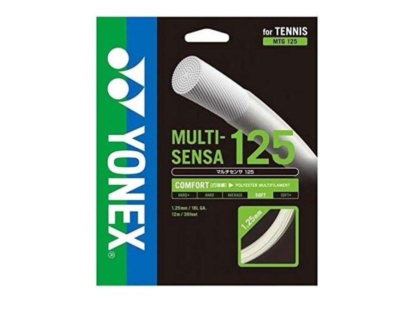 Yonex MTG125YX Tennis String, 12 Meter, White