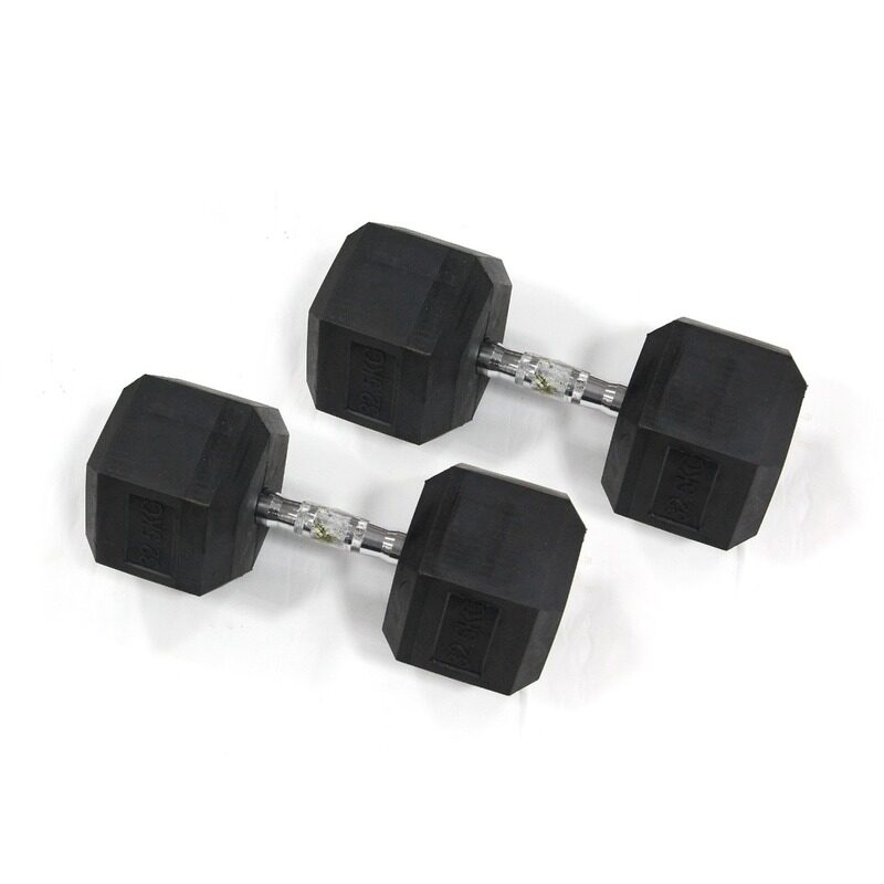 

TA Sports DH5221 Hex Dumbbell Set, 2 x 32.5 Kg, Black