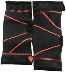 Peak Ankle Protector, Free Size, Black/Red