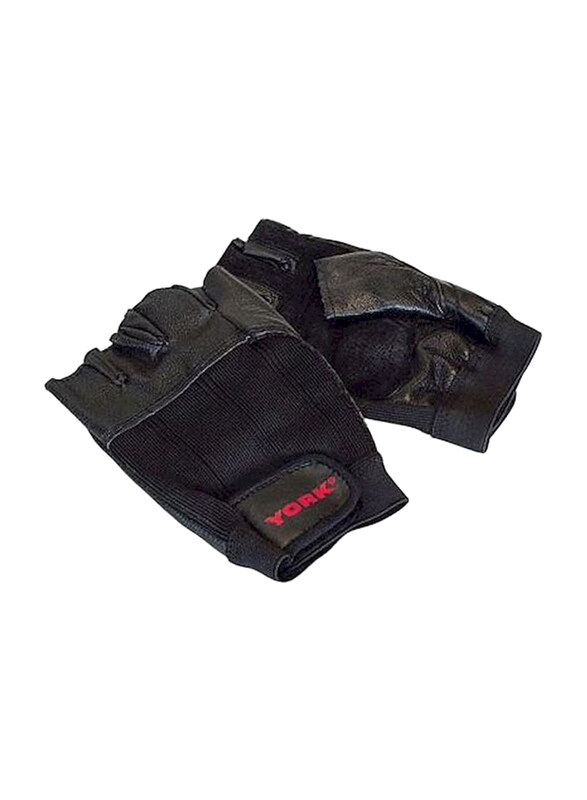 

York Fitness X-Large Training Gloves, IR98945, Black