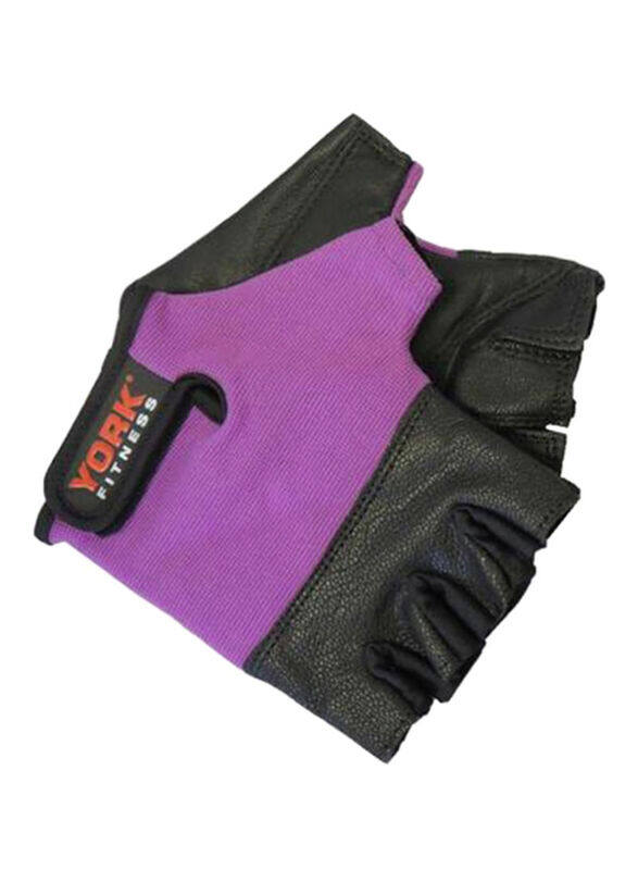 

York Fitness Weight Lifting Gloves Set, Medium, Purple/Black