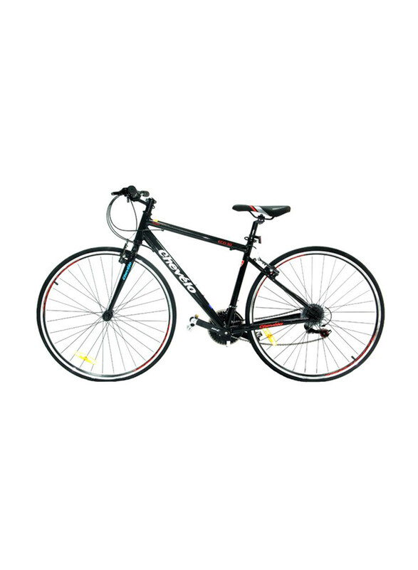 

Chevelo Alloy 700C Road Bike, Rs70R52, Black/Red