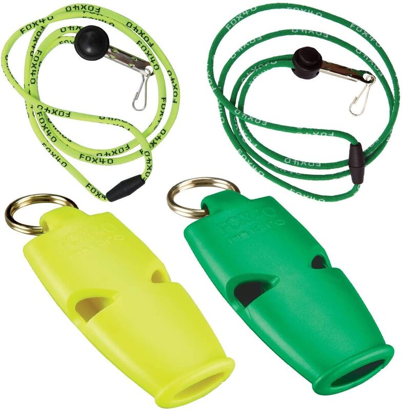 Fox 40 Micro Safe Cmg Glovegrip Whistle, 2 Piece, Lime/Green
